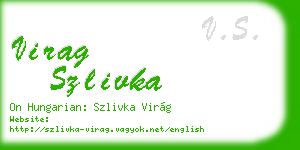 virag szlivka business card